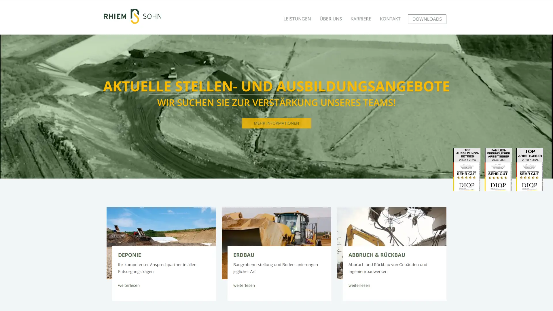 Rhiem & Sohn | Referenz Website Rhiem & Sohn