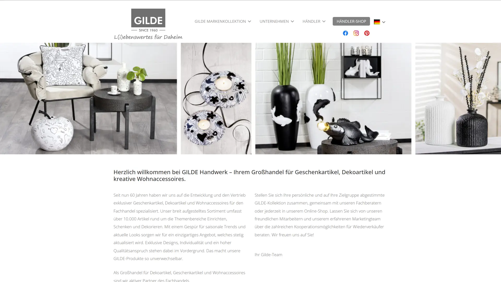 GILDE HANDWERK | Referenz Website Gilde